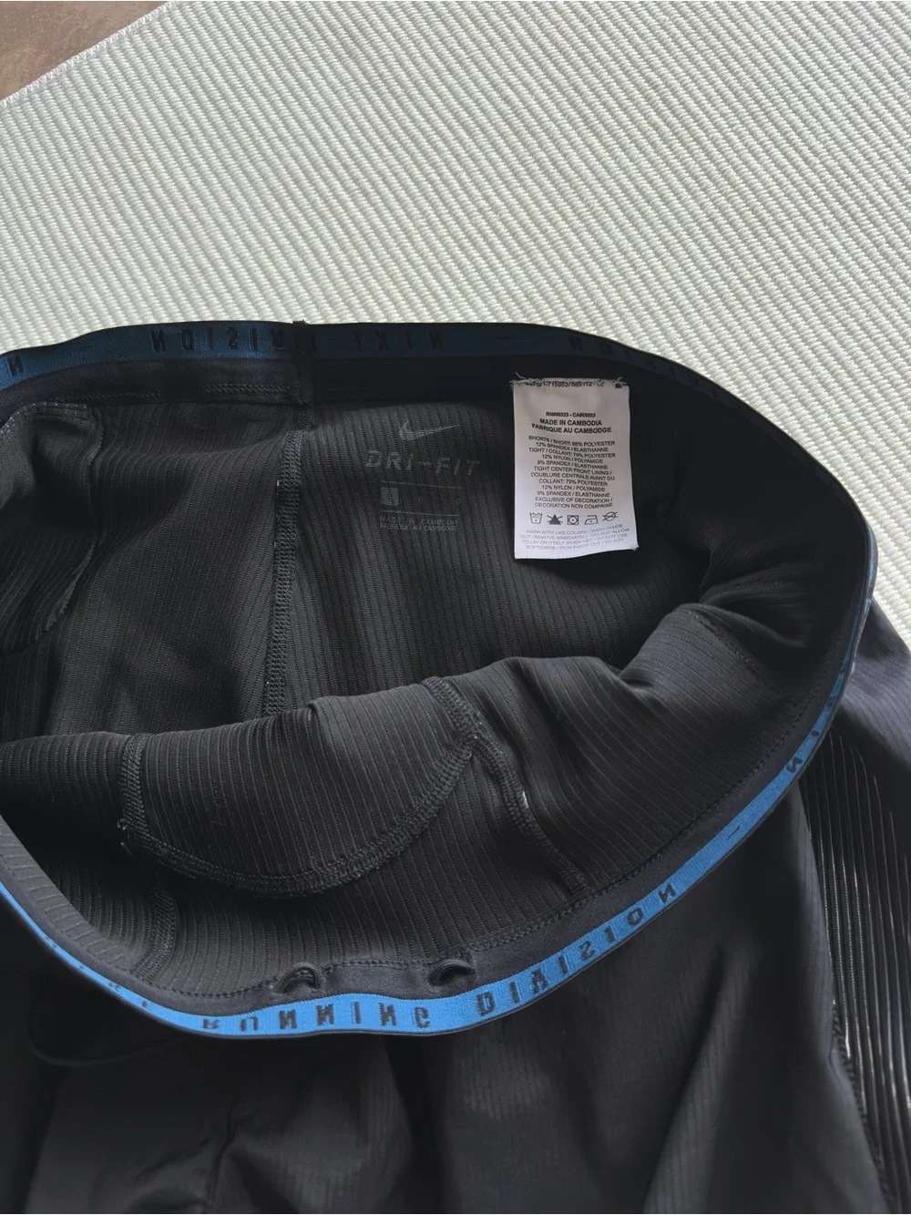 Nike Run Division Hybrid Black/Navy 2-in-1 Running Tights & Shorts